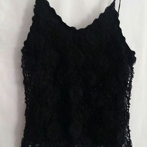 New Ariella Beaded Black Camisole